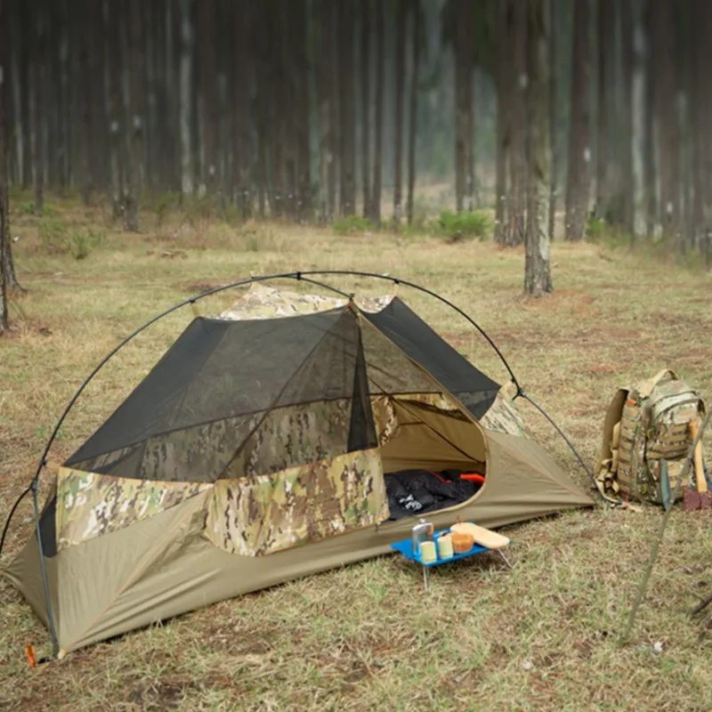 Wolface-屋外用の単一のカモフラージュテント,防雨,日よけ,厚いテント