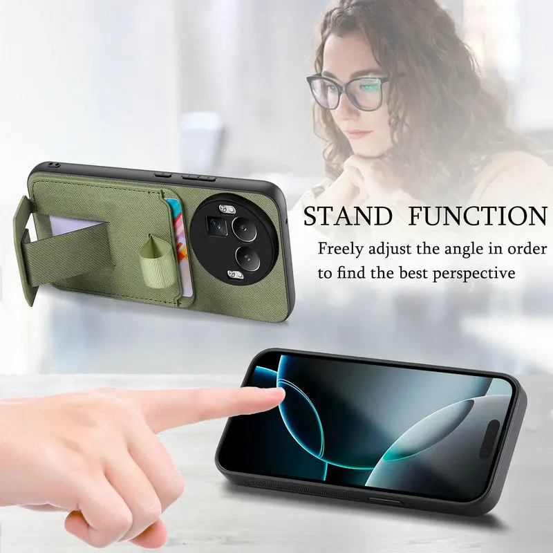 Luxury Leather Card Holder Wallet Stand Case Cover