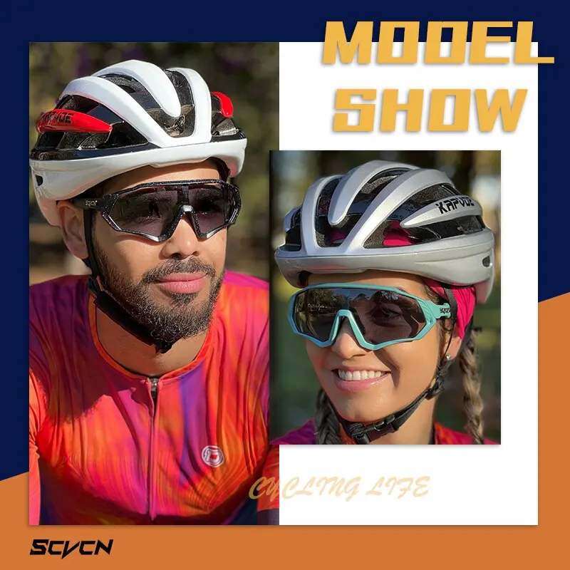 SCVCN Cycling Glasses Photochromic Sport Sunglasses Men MTB Mountain Road Bike Eyewear Protection Bicycle Goggles cycling glasses