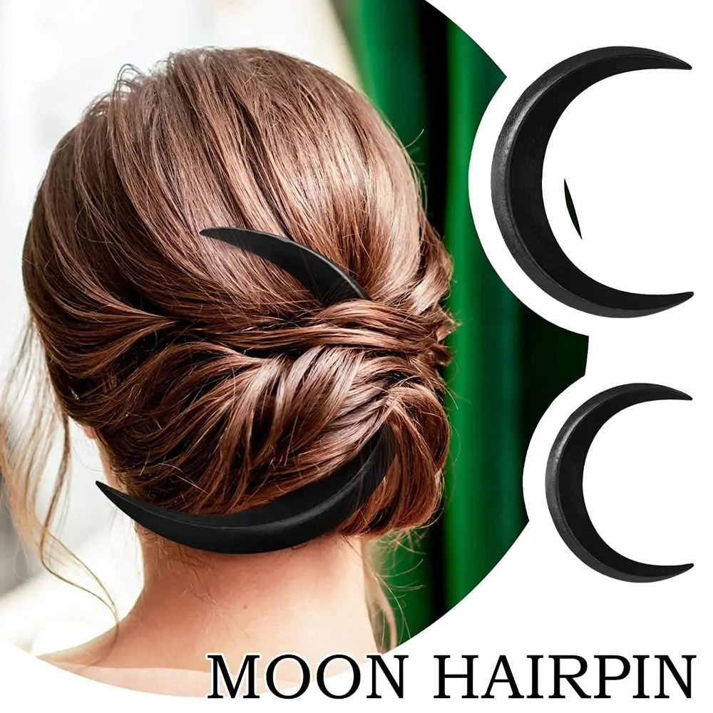 

Black /Brown Retro Style Hair Accessories Hair Fork Hair Comb Moon Shape Hairpin Headdress