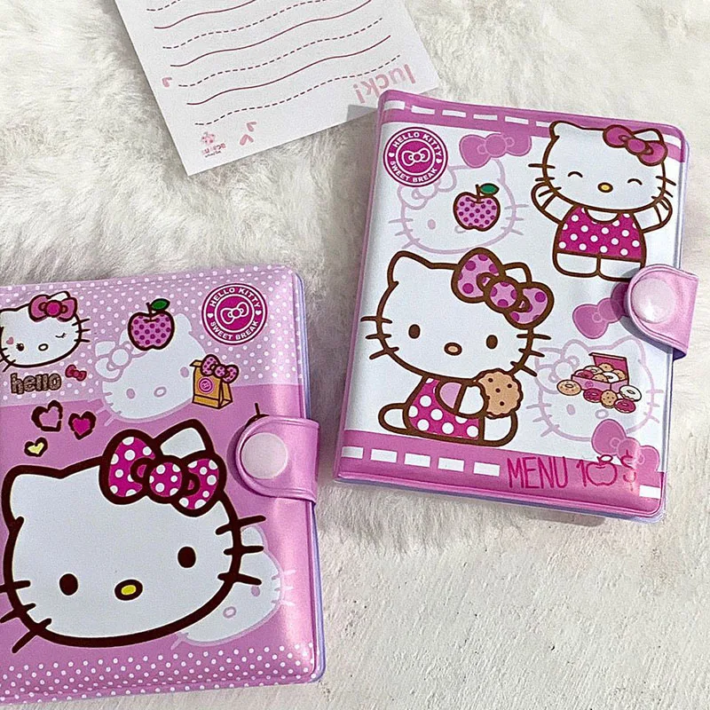 

Kawaii Sanrios HelloKittys Girl Heart Cute Portable Notebook Cartoon Anime Memo Notebook Student Stationery Gift Office Supplies