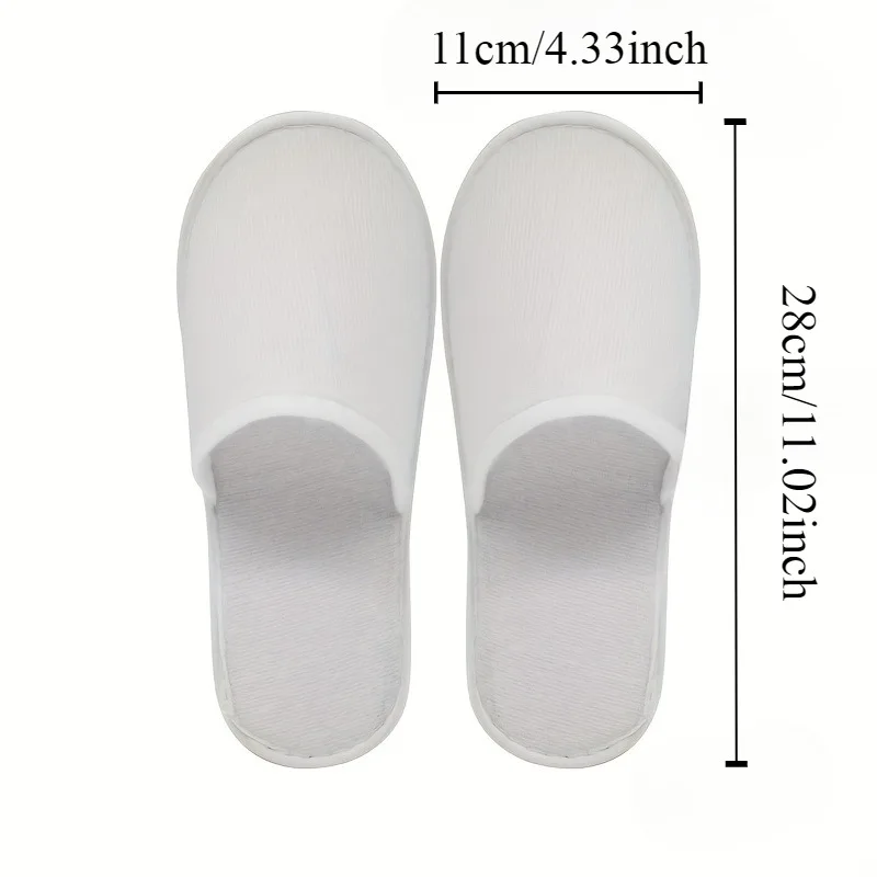 1/5/10pairs Disposable Slippers For Hotel Family Travel Beauty Salon Guests Unisex Portable Non Slip Non-woven Fabric Indoor 2
