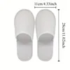 1/5/10pairs Disposable Slippers For Hotel Family Travel Beauty Salon Guests Unisex Portable Non Slip Non-woven Fabric Indoor 2