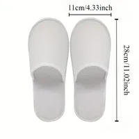 1/5/10pairs Disposable Slippers For Hotel Family Travel Beauty Salon Guests Unisex Portable Non Slip Non-woven Fabric Indoor 2
