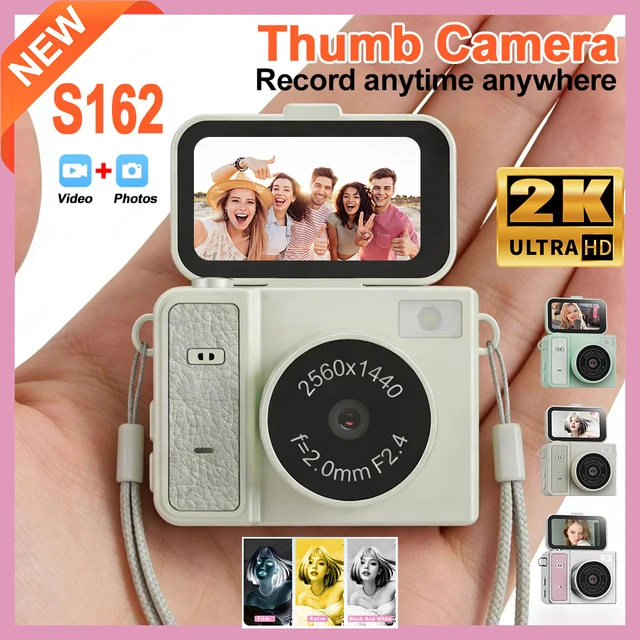 S162 Thumb Keychain Camera 1.47inch Mini Action Camera Retro Support Memory Card Very Small Camcorder Video Recorder 2026 New 1