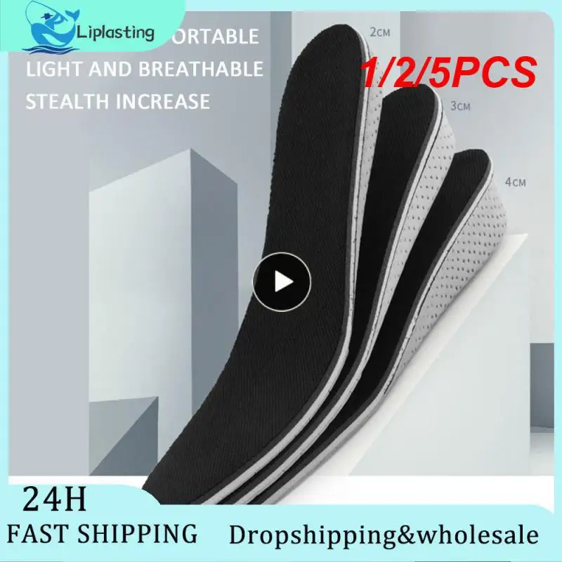 1/2/5PCS Unisex Height Increase Insole Insert Memory Foam InsolesBreathable Full Hlaf Insole Sports Height Increase Shoe Pads