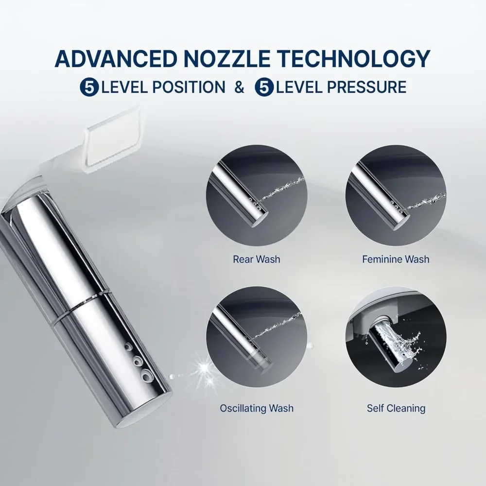 NEW-Inus R31 Electric Heated Bidet Toilet Seat Elongated, Warm Water, Smart Heated Water Luxury Bidet Toilet Seat with Remote Co