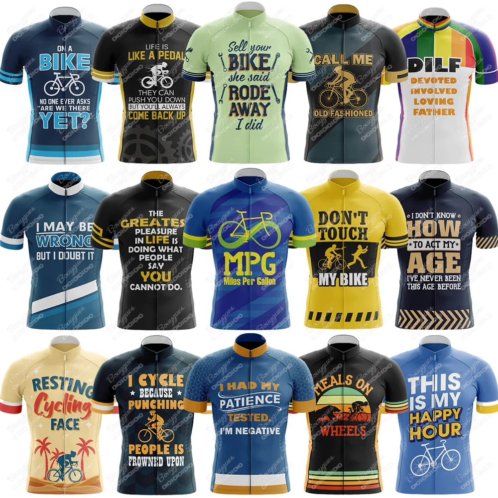 YKYWBIKE Maglia da ciclismo da uomo Manica corta Maglia da bicicletta