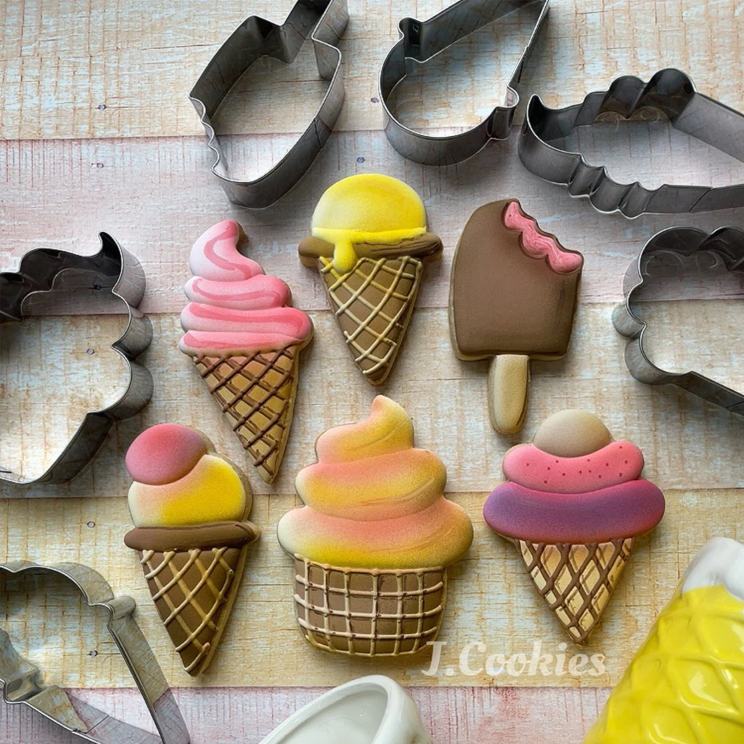 Ice Cream Popsicle Sundae Cookie Cutter Stainless Steel Kitchen Tool