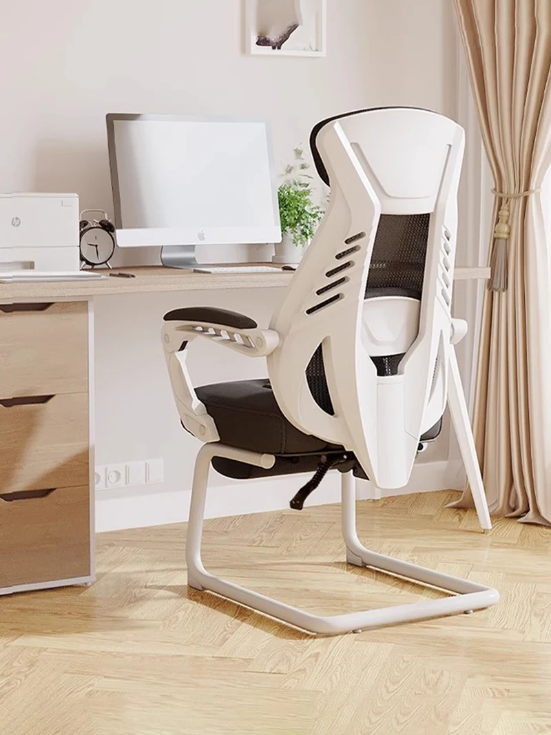 

Modern Simple Mobile Office Chair Mesh Bow Leg Arm Computer Study Office Chair Bedroom Living Room Silla Office Furniture LVOC