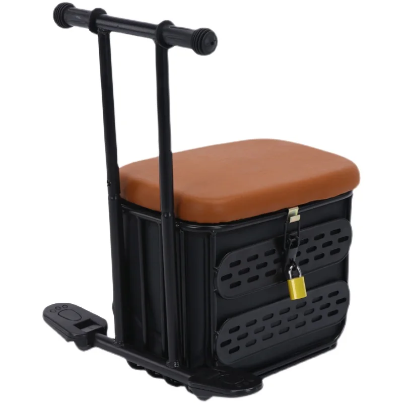 

Children's seat Yadi electric motorcycle front baby bench with basket and calf stool for storing items