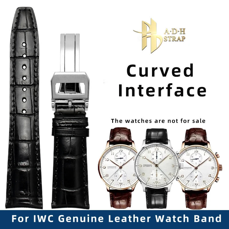 

Ремешок кожаный для IWC IW500705 IW500704, браслет из воловьей кожи для часов, с складной пряжкой, 22 мм
