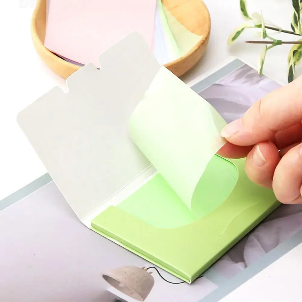 100 Portable Withdrawable Facial Oil Absorbing Paper Absorbing Oil Controls Facial Fragrance Shine Tablets