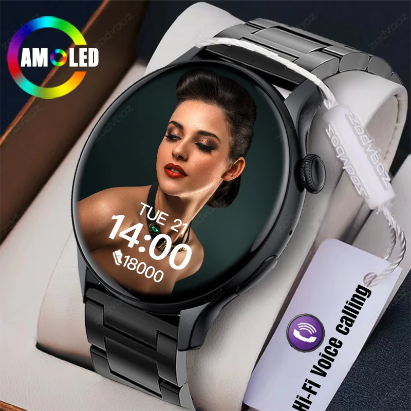 2023 New Voice Calling Smart Watches Women Alwayson Display World Time