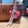 Decorative Colorful Smiling Tennis Car Keychain Creative Backpack Pendant Female Gift Nylon Rope Backpack Decoration 4