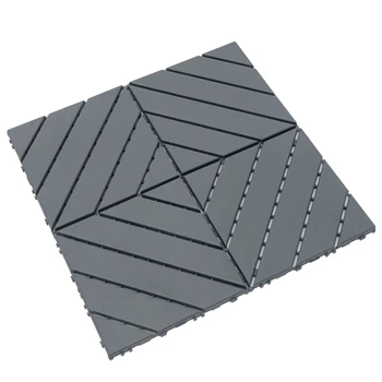 Plastic Interlocking Deck Tiles,44 Pack Patio Deck Tiles,12"x12" Square Waterproof Outdoor All Weather Use, Patio Decking Tiles 2