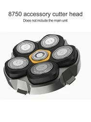 Ultimate 6D Electric Head and Beard Shaver - USB Rechargeable, LED Display, Waterproof (1 Pcs Replace Head)