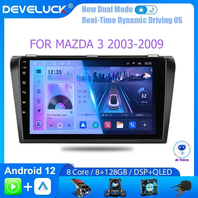 카플레이 모니터 안드로이드 12를 탑재한 마쓰다 3 2003-2009 자동차용 멀티미디어 플레이어, 스테레오 내비게이션, 보스 2 딘 카플레이, 자동 4G 스피커 헤드 유닛 카플레이 모니터 안드로이드 12를 탑재한 마쓰다 3 2003-2009 자동차용 멀티미디어 플레이어, 스테레오 내비게이션, 보스 2 딘 카플레이, 자동 4G 스피커 헤드 유닛