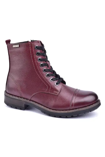 Botas de cuero para hombre, calzado para patinete, color burdeos, M5251dbo|  | - AliExpress