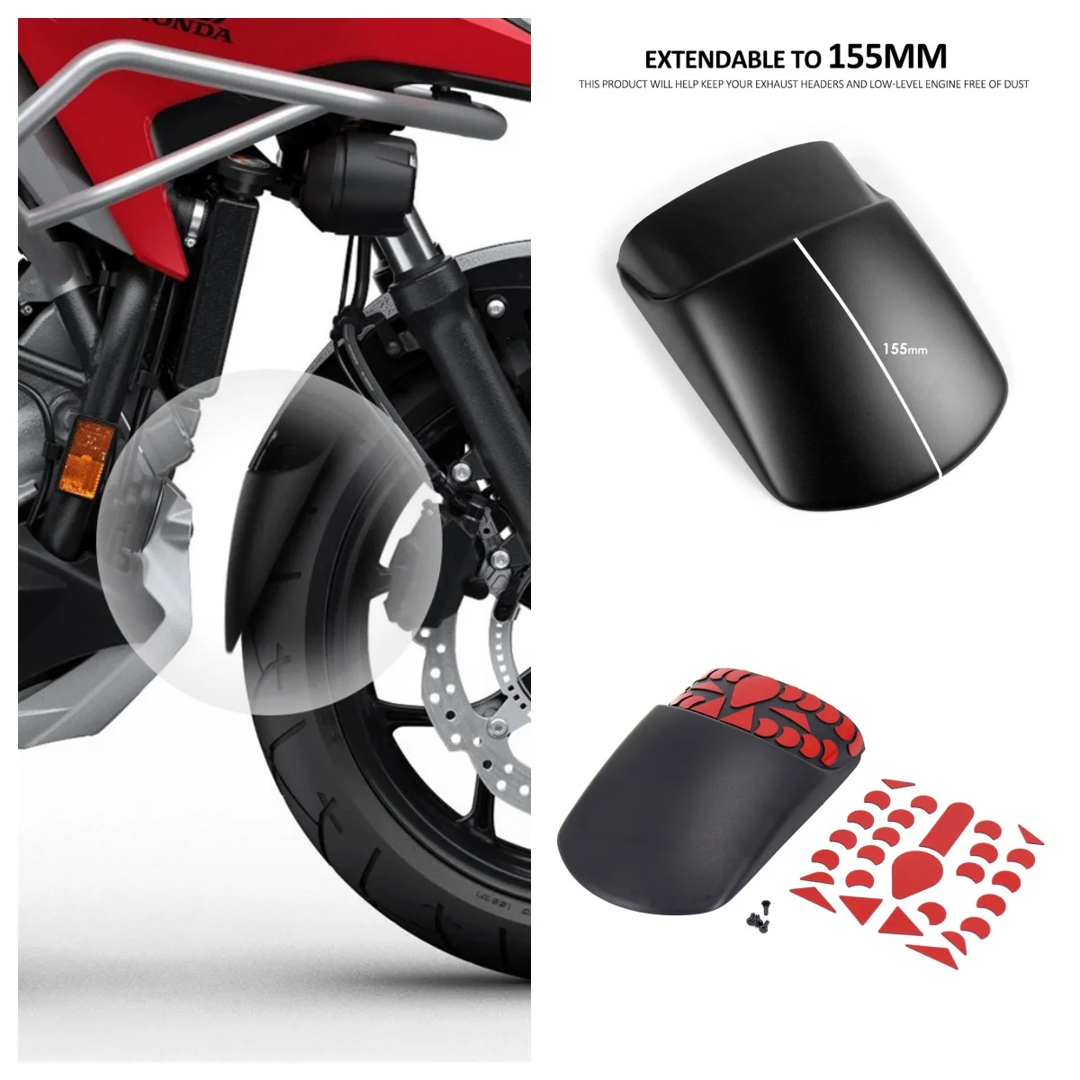 Extension Bulle Moto Pour Honda NC750X - Pare-Brise Réglable Transparent Small