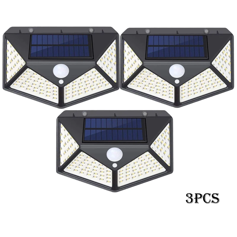 solar powered led lights Solar Lights Outdoor Wireless 100 LED Solar Motion Sensor Lights Waterproof Security Wall Lighting Outside for Door Backyard best outdoor solar lights Solar Lamps