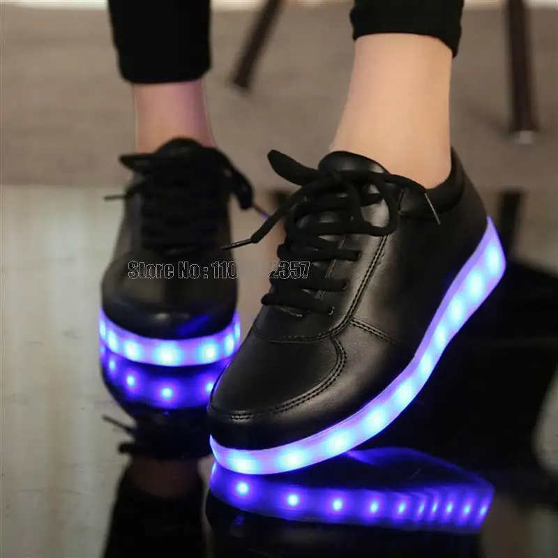 Size 27-42 Usb Charger Glowing Children Led Casual Boys Led Slippers Luminous Sneakers Girls Breathable Shoes