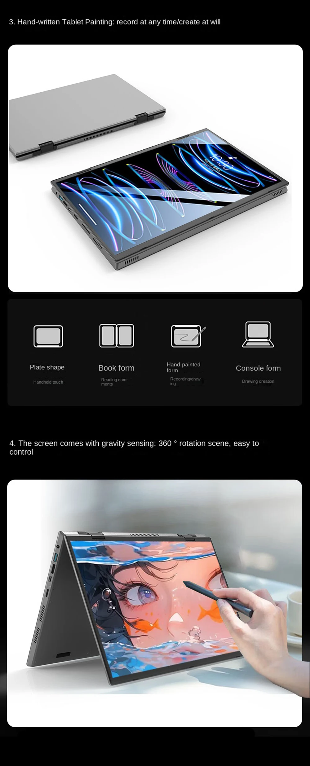 2024 Dual Screen Touch Laptops Windows 11 360 Flip Gaming Notebook PC YOGA 14 Inch 2.2K Intel N95 32Gb RAM+1TB M.2 5G WiFi 14 2024 Dual Screen Touch Laptops Windows 11 360 Flip Gaming Notebook PC YOGA 14 Inch 2.2K Intel N95 32Gb RAM+1TB M.2 5G WiFi 7