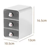 3 Tiers Makeup Organizer Holder Cosmetic Storage Box Bathroom Countertop Organizer White-B 6