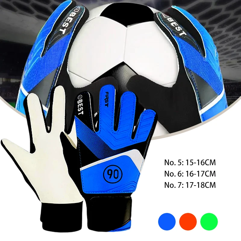 2pcs Kids Football Goalkeeper Gloves Primary And Secondary School Students Sponge Wear-resistant Non-slip Goalkeeper Gloves