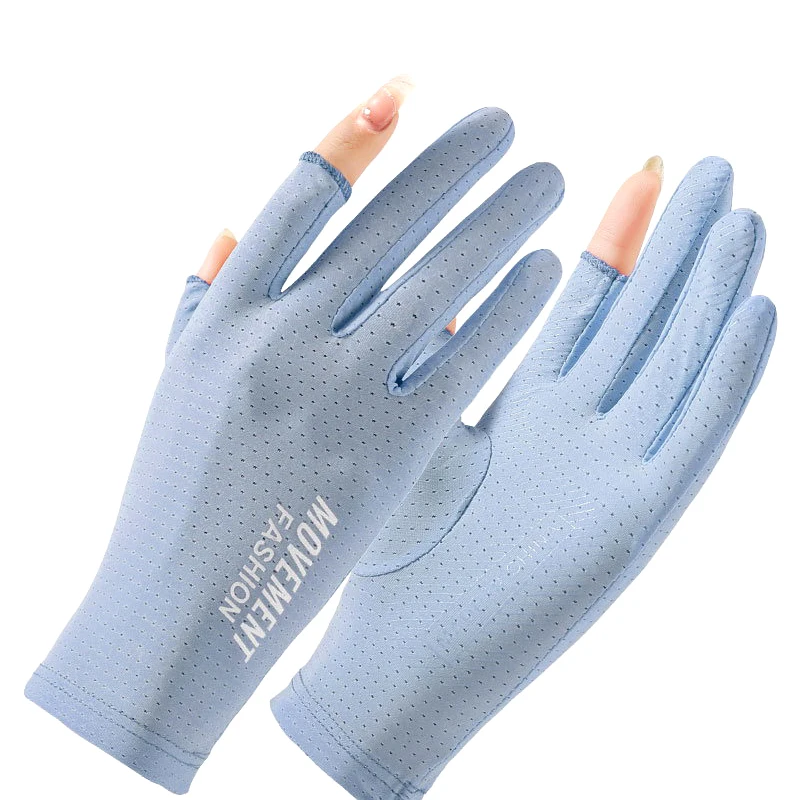 

1Pair Summer Light Breathable Sunscreen Driving Gloves New Tech Ceramic Fabric UPF 2000+ Anti UV Slip For Outdoor Cycling