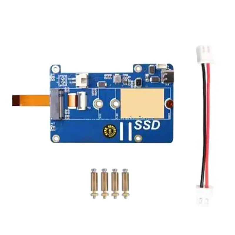 RPi 5 확장 보드용 Y4UE MPS2280P PCIe-M.2 NVME SSD 어댑터 보드