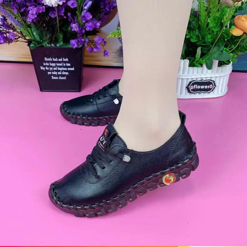 

Women Loafers Pu Leather Oxford Soft Sole Flats Casual Ladies Non-Slip Comfortable Mother Shoes Fashion Sneakers Mujer Zapatos