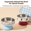 New Cat Bowls Pet Stainless Steel Bowls Cat High Foot Neck Protection Bowls Dog Large Capacity Feeding Device Dog Bowls Pet Bowl 3
