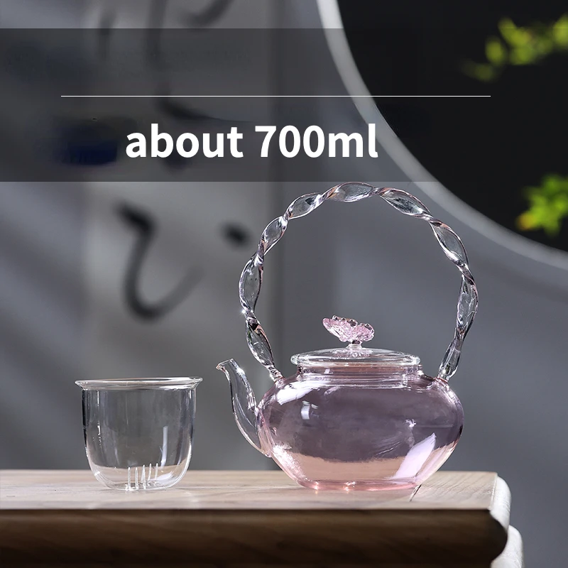 Théière en verre transparent Borosilicate résistant à la chaleur 780 ml  pour