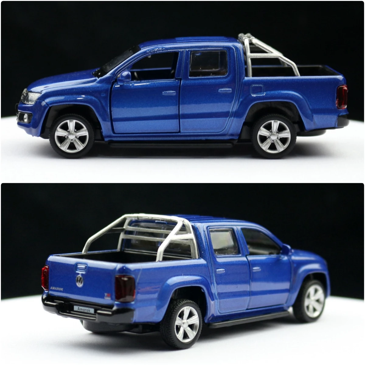 1/46 Volkswagen Amarok Pickup Truck Toy Car Model for Children Diecast Metal Off Road Miniature Pull Back Collection Gift 2