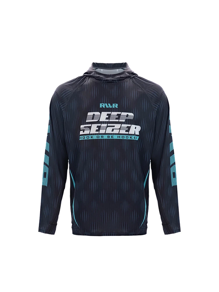 RVVR 26 스타일 아이스 실크 긴팔 낚시복 UV 차단 통기성 야외 속건 모자 자외선 차단 낚시복