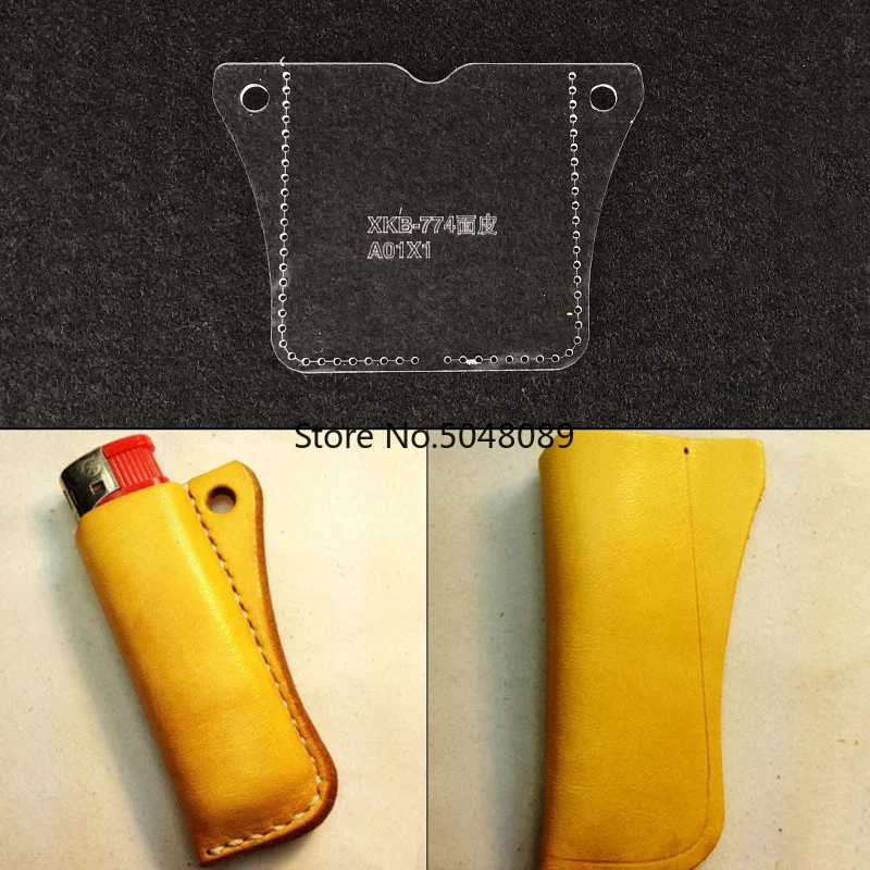 Acrylic Stencil New 1pcs Leather Template Home Handwork Leathercraft Sewing Pattern Tools Accessory Lighter Stencil 5x8cm