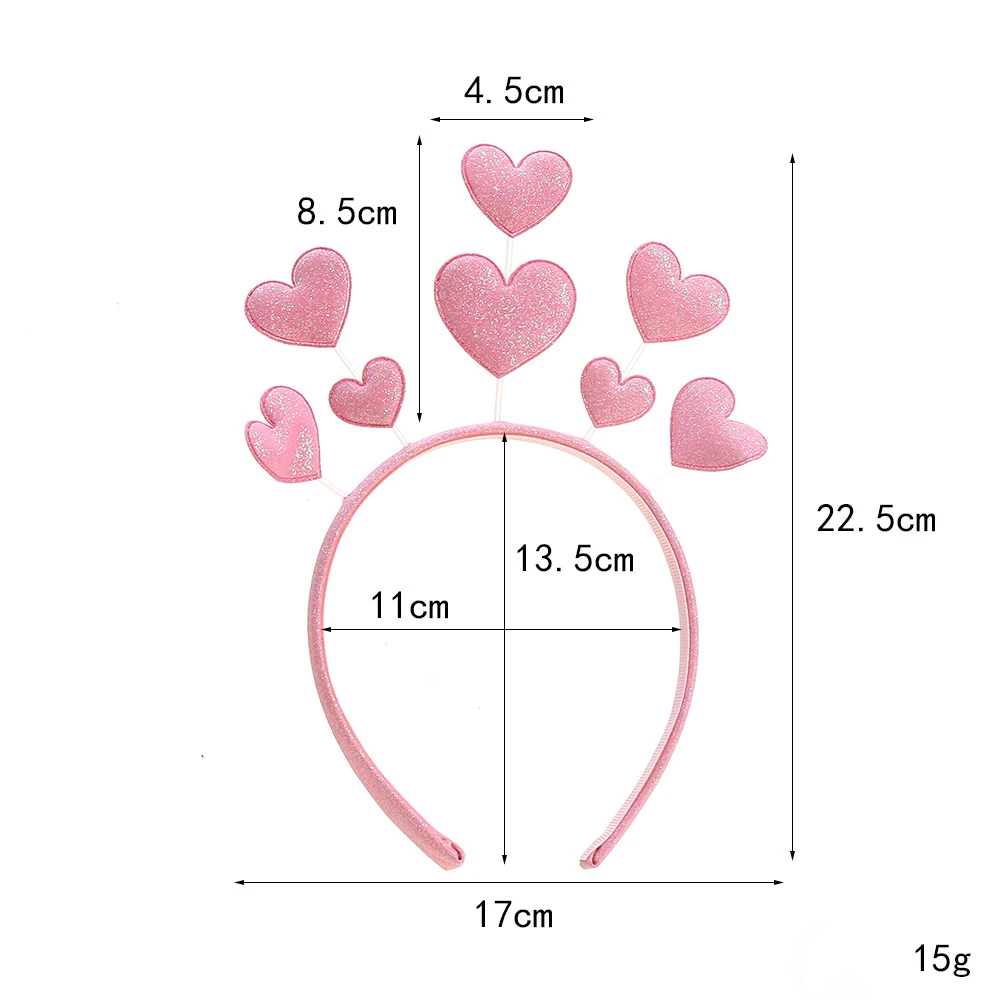 1pc Heart Shape Headband Valentine's Day Love Hair Bands Headdress Wedding Holiday Party Fashion Hair Hoops For Women Girls