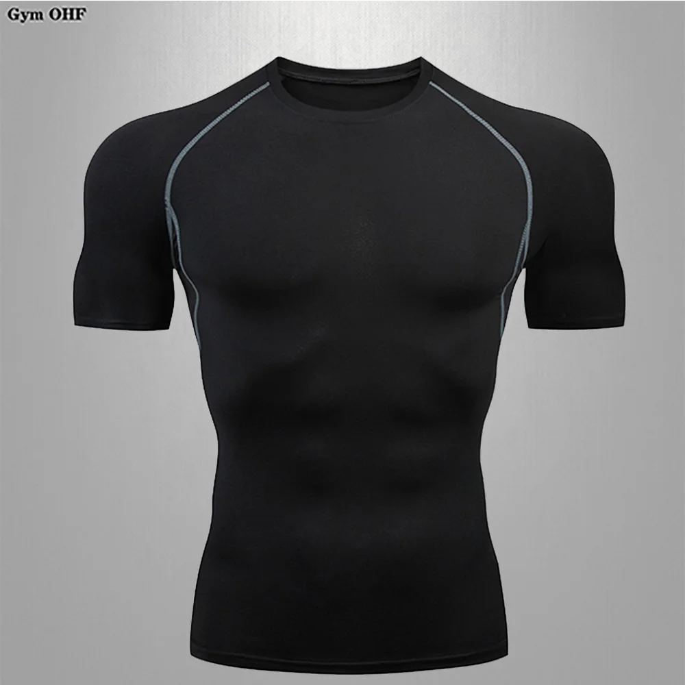 Compression T Shirt Sport T Shirt Running T Shirts Running T Shirt Fitness Clothes Sports Leggings Men's Running Fitness Sports Tights Cycling Sports Quick Dry Men's Tights Athletic Exercise T-shirt Jogging Compression