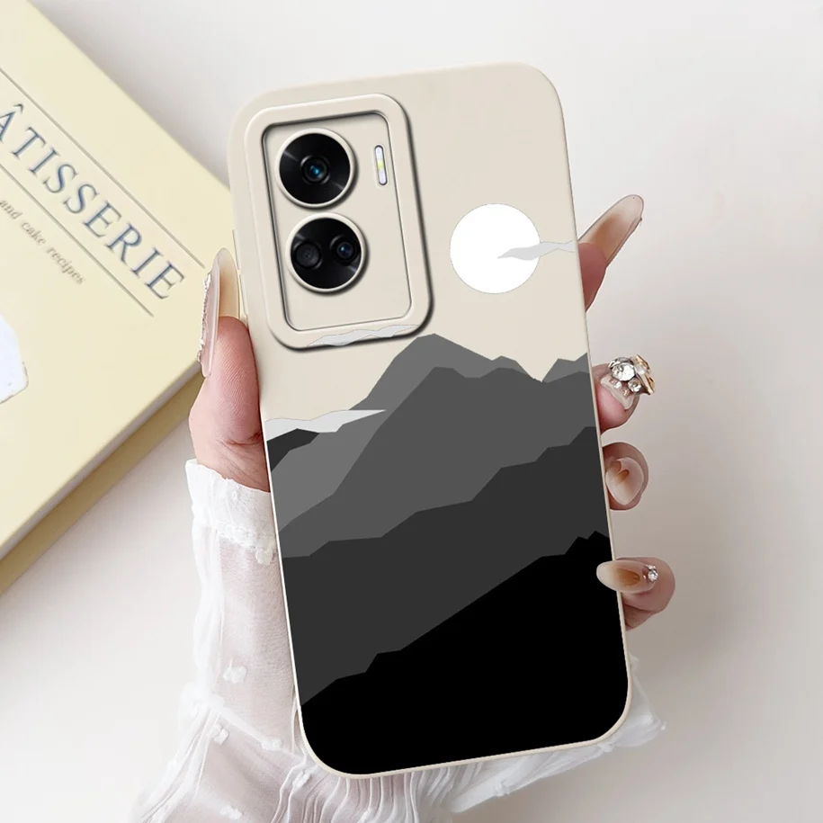 Shockproof Soft Liquid Silicone Phone Case with Popular Flower Design
