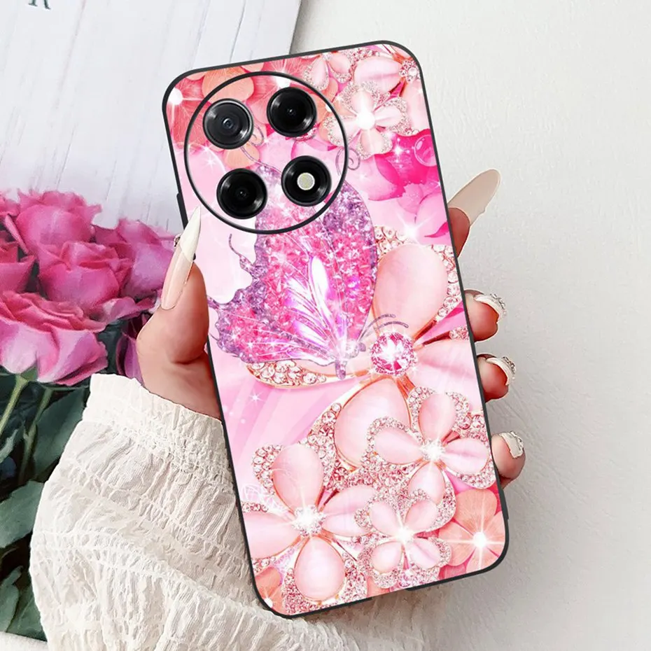 Sleek Black Silicon Soft TPU Phone Case - Modern Design Back Cover