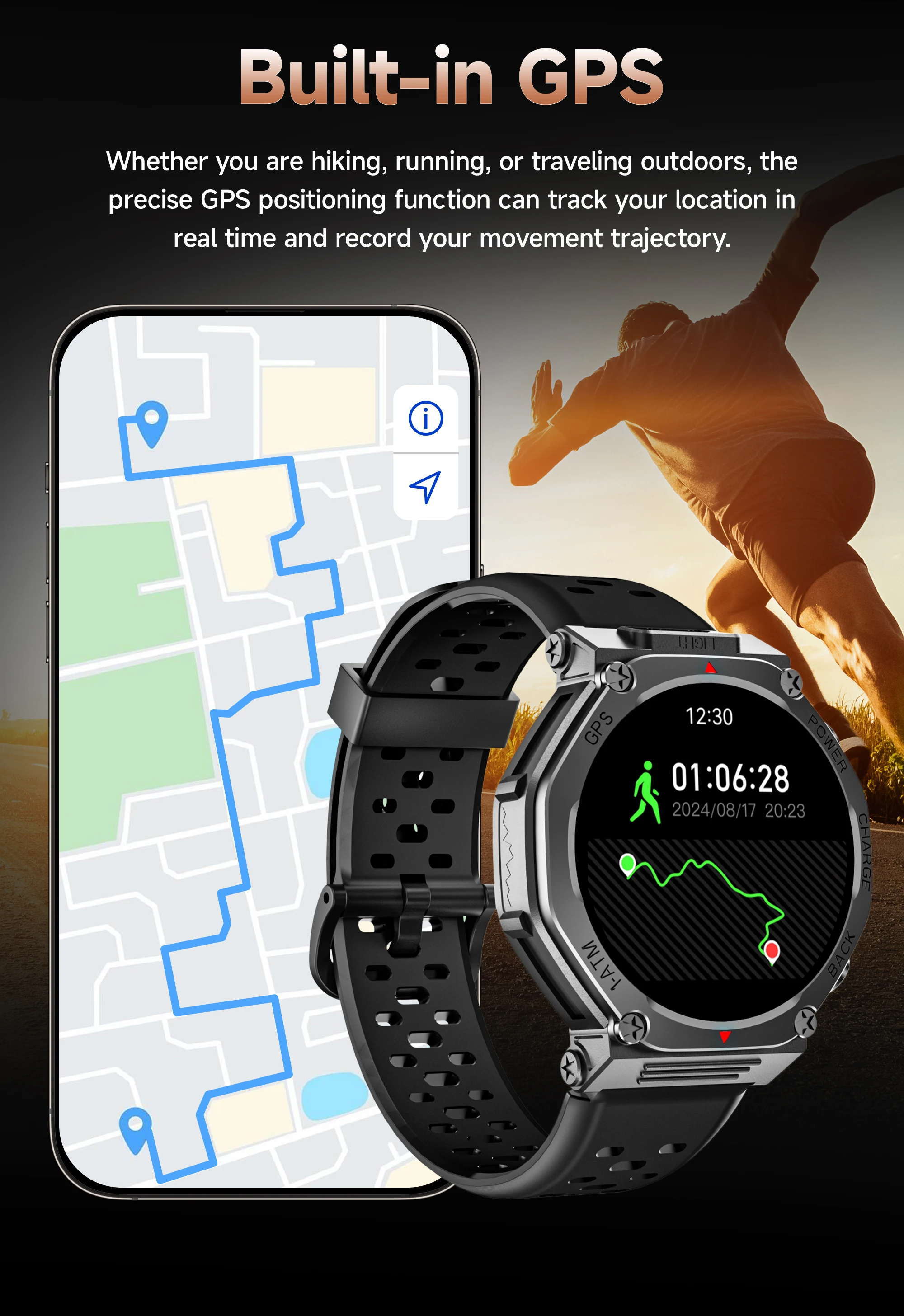 Appels Bluetooth et fonctions intelligentes ANEW T-Rex 3