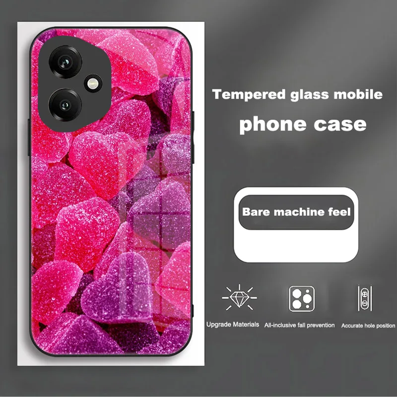 Enhanced Tempered Glass Shockproof Phone Case with Hard PC Back Cover and Bumper Protection