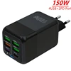 6 Ports 150W USB C Charger Fast Charging Type C PD QC3.0 USB C Phone Charger Adapter For iphone Samsung Huawei Xiaomi iPad
