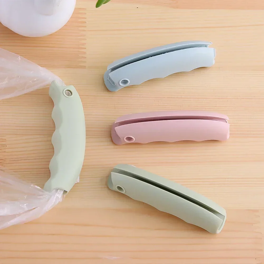 Grocery Bag Holder Comfortable Portable Silicone Mention Dish For Shopping Bag To Protect Hands Trip Grocery Bag Holder Clips Handle Carrier 1PCS