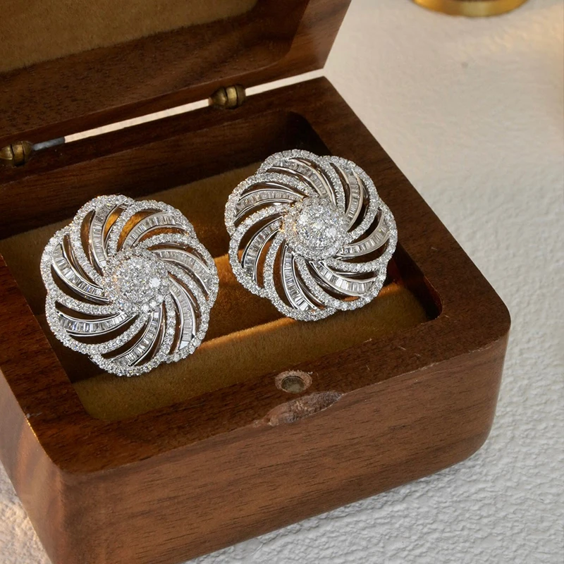 S7acf182fe8744ac0be42f9e72c6ffd1eq Aazuo Luxury Jewelry 18K White Gold Real Diamond 2.32ct High Quality Perfect Round Stud Earrings Gifted For Women Senior Banquet