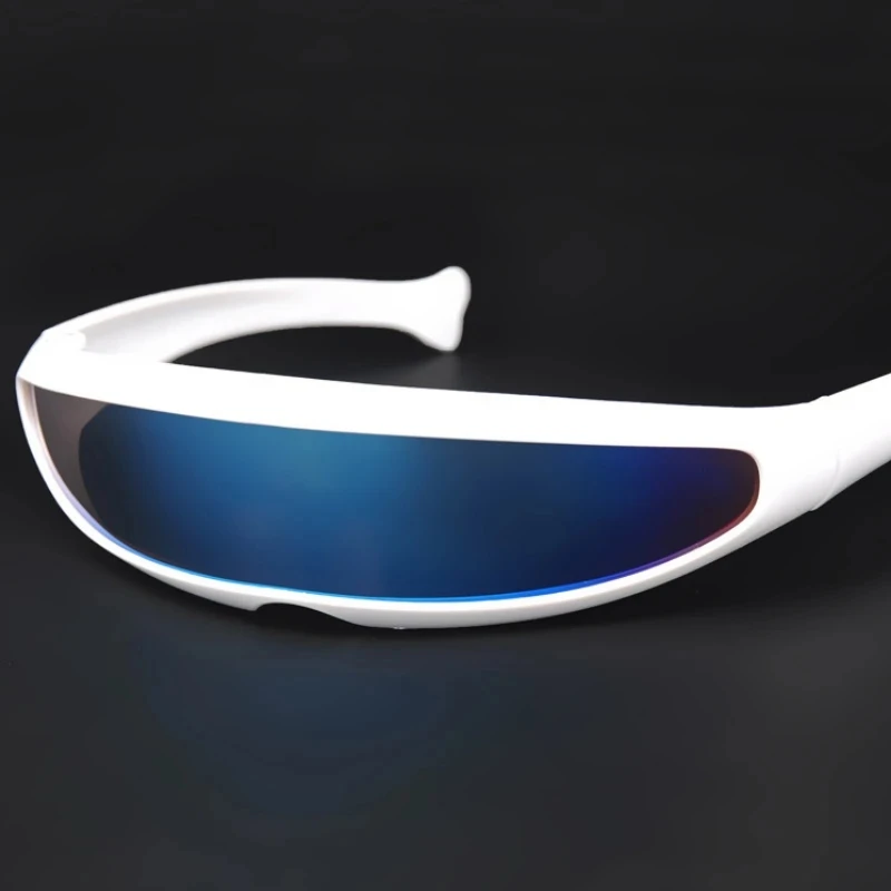 

Futuristic Narrow Cyclops Visor Sunglasses Laser Eyeglasses UV400 Personality Mirrored Lens Costume Eyewear Glasses Men Glasses