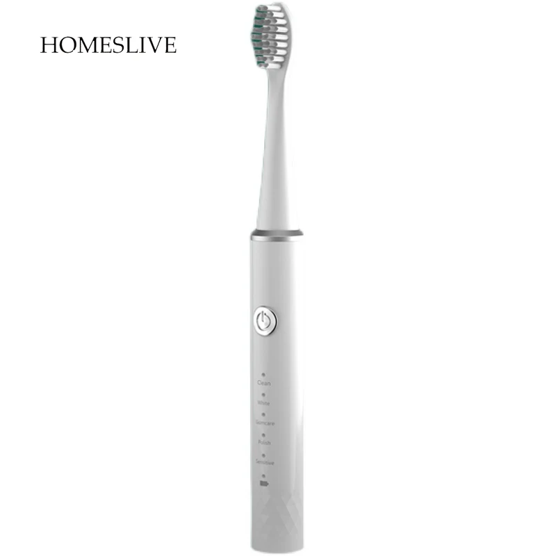 2Pcs HOMESLIVE Vibrating Adult 5 Modes Charging Ultrasonic Electric Toothbrush Replacement Head Waterproof Strong Cleaning Soft 2pcs xiaomi mijia t100 smart sonic electric toothbrush high density soft hair two cleaning modes ipx7 waterproof usb charging 30 days battery life oral care whitening white