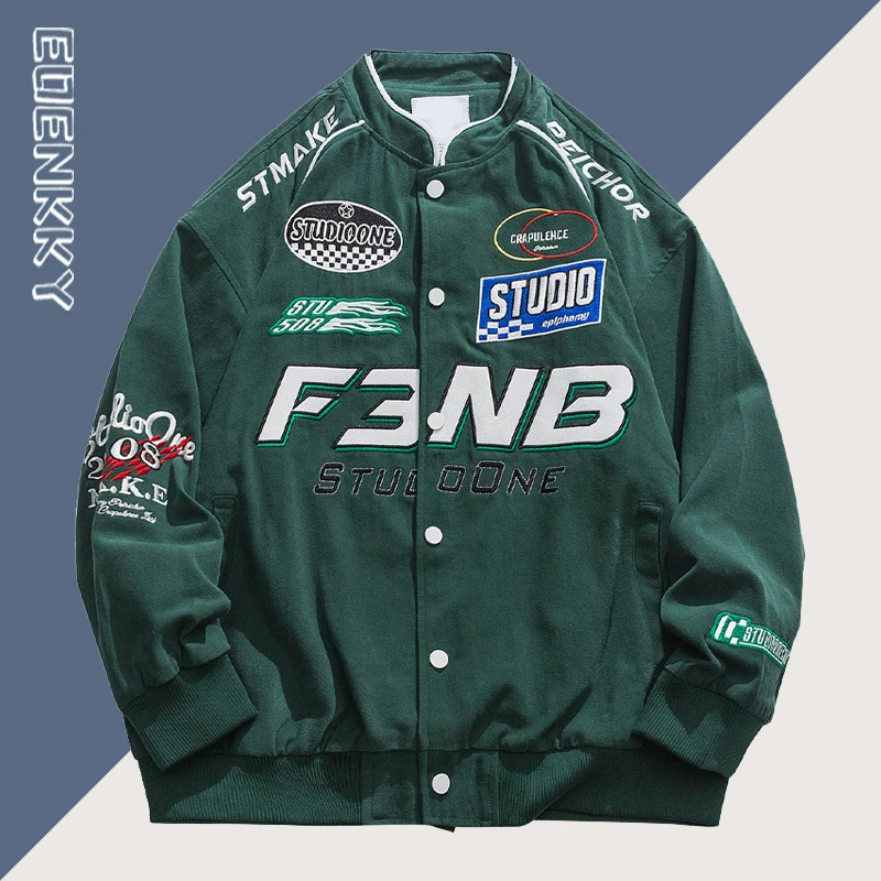 

Куртка-бомбер женская спортивная, модная бейсбольная куртка в стиле ретро, свободная куртка в стиле Харадзюку С Вышивкой Букв Y2k, весна 2023