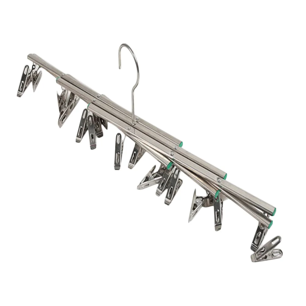 Clothes Drying Rack Stainless Steel Foldable Hanger Sock Short Underwear Clips Umbrella-type 20 |